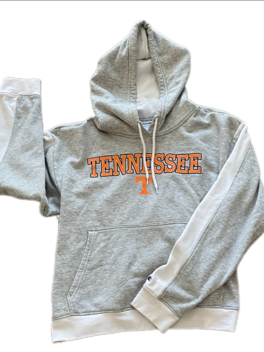 NCAA Tennessee Vols Women’s Gray & White Hoodie - L